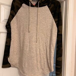 Women’s long sleeve hoody top.